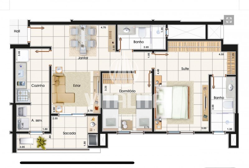 Apartamento à venda com 2 quartos, 72m² - Foto 7
