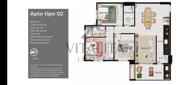 Apartamento à venda com 2 quartos, 77m² - Foto 11
